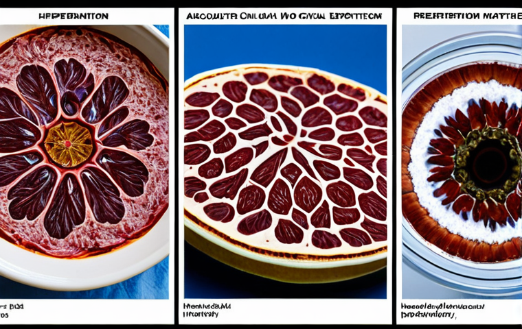 임상병리사 인턴십 경험기 - Here are three detailed image prompts based on your clinical pathology internship experience: