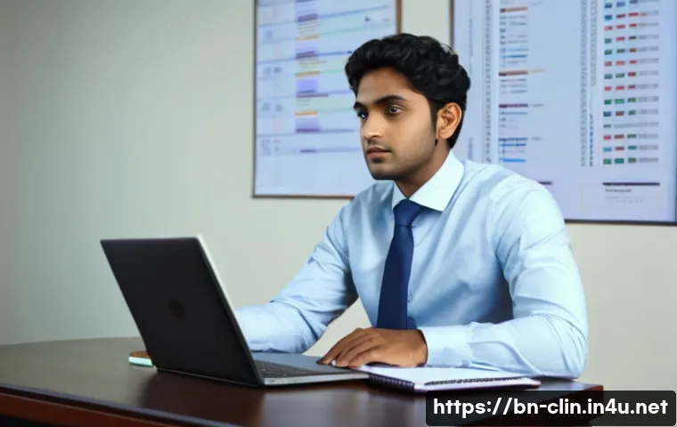 임상병리사 면접 피드백 사례 - A professional interview setting featuring a young Bengali man dressed in formal office attire, sitt...