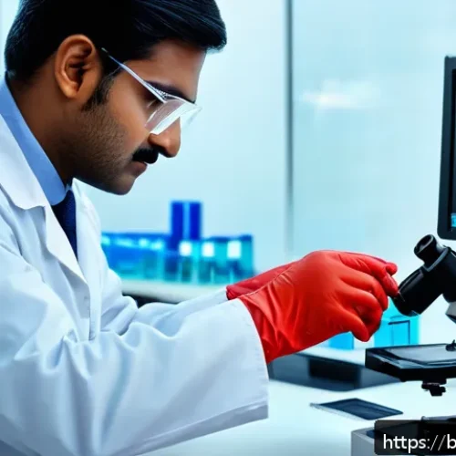 임상병리사 전문분야 선택 기준 - A professional clinical laboratory setting focused on hematology specialization, featuring a skilled...